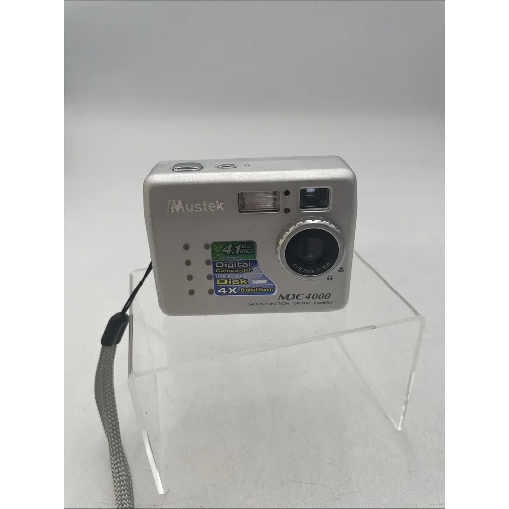 MUSTEK MDC4000 5Mp Digital Camera Camcorder Voice Recorder+Battery+SD Card+Manua
